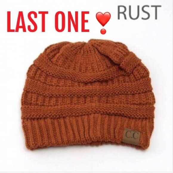 C.C Accessories - Pumpkin Cable knit beanies